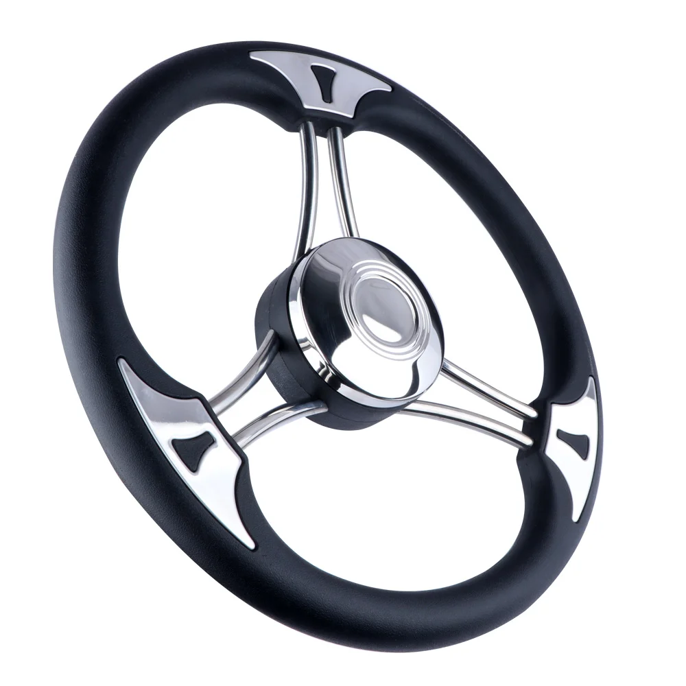 ステンレス製の海洋ステアリングホイール,ボートアクセサリー, - Fishing Boat Steering Wheel のレビューと価格